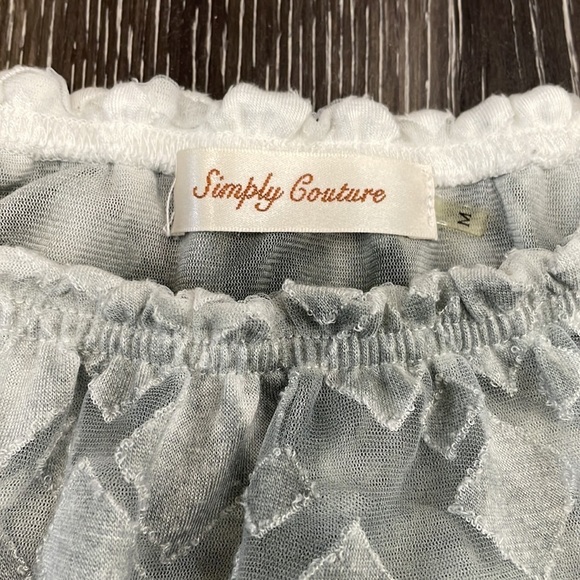 Sheer Short Sleeve Blouse Dress Size Medium - Picture 6 of 10